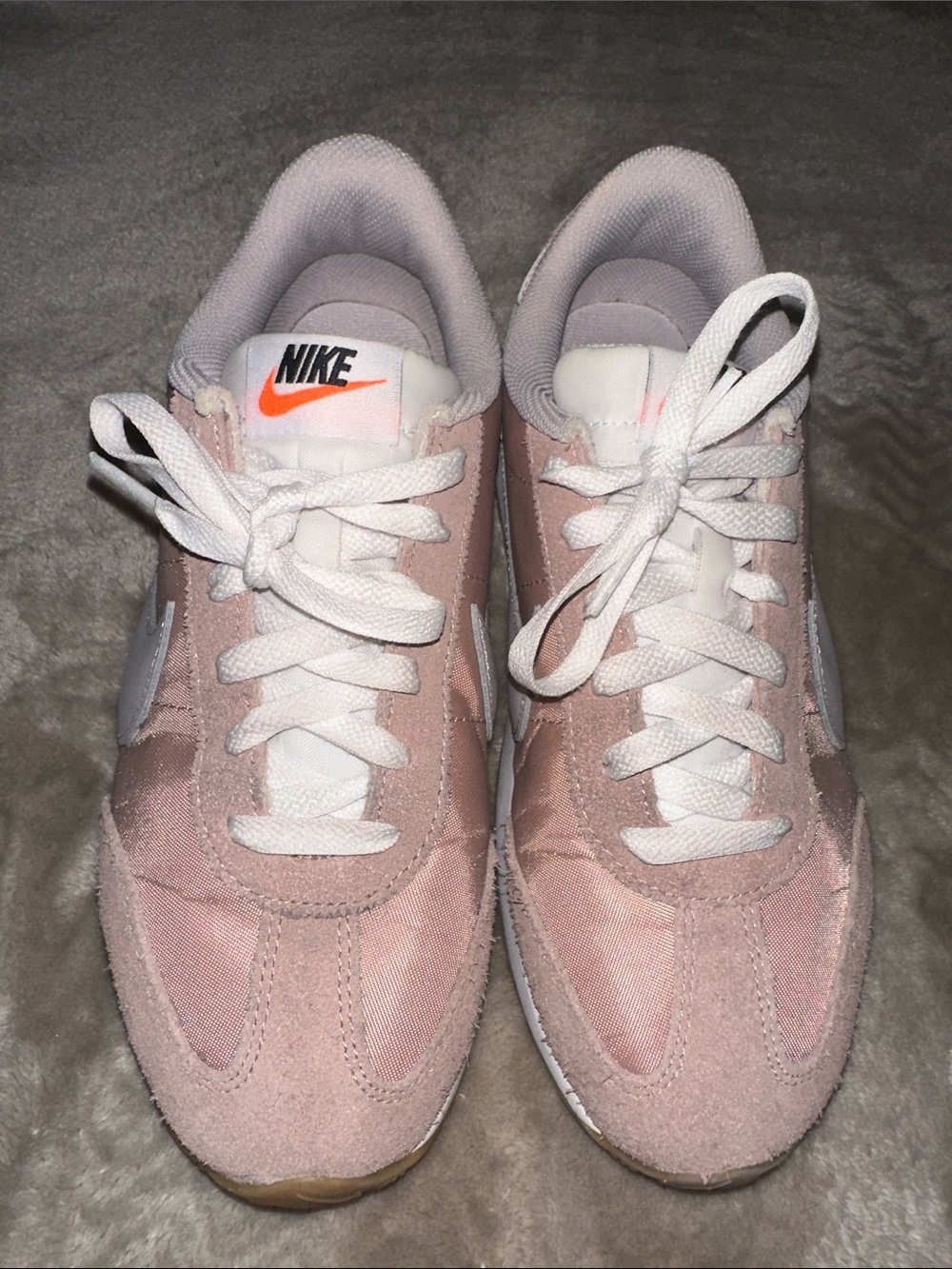 Nike Women’s Blush Pink Low-Top Sneakers with White Laces